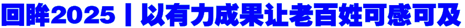 回眸2025丨以有力成果让老百姓可感可及