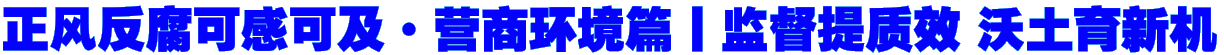 正风反腐可感可及·营商环境篇丨监督提质效 沃土育新机