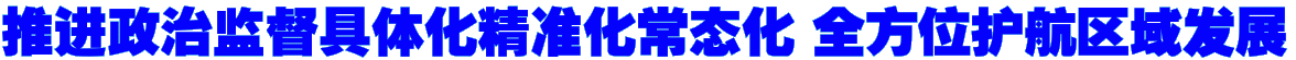 推进政治监督具体化精准化常态化 全方位护航区域发展