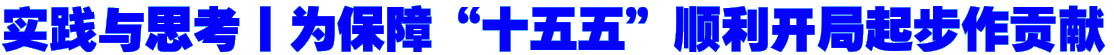 实践与思考丨为保障“十五五”顺利开局起步作贡献