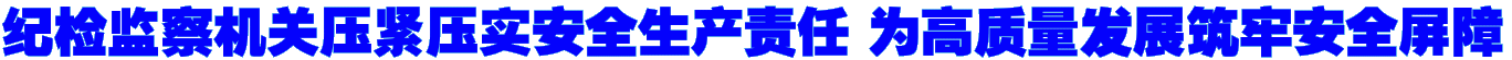 纪检监察机关压紧压实安全生产责任 为高质量发展筑牢安全屏障